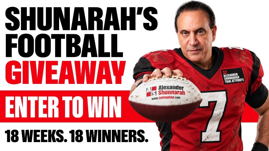 Shunnarah's Football Giveaway: enter to win, with 18 weeks and 18 winners